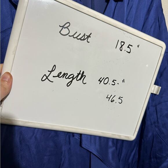 Banana Republic NWT Blue Satin Rayon Ruffle High Low Dress Women’s Size 10 - Picture 8 of 8